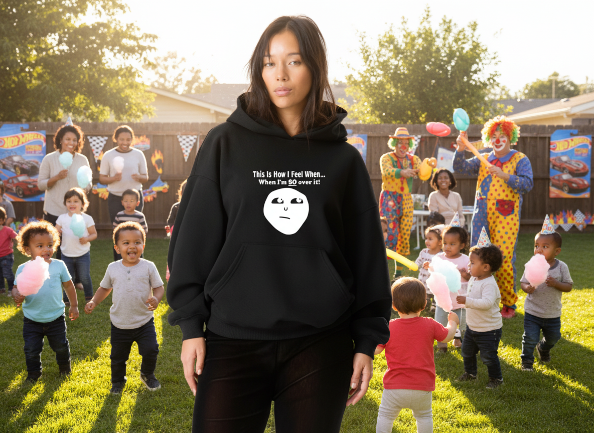 BLACK OUT EDITION HOODIE! Fluffz! This Is How I Feel When... "I'm So Over It!"